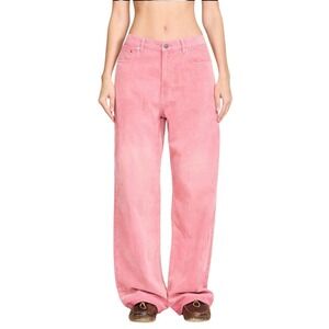 Denimist Women's Pink Corduroy Teri Wide Leg Pant Size 29 100%‎ Cotton